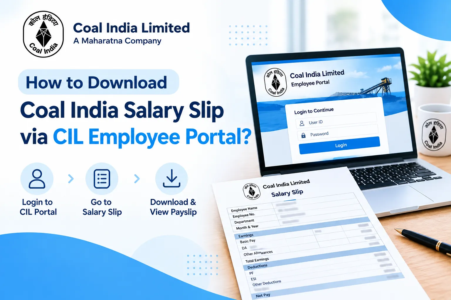 How to Download Coal India Salary Slip via CIL Employee Portal?
